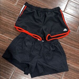 Adidas Men's Black Shorts with Red Trim
